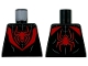 Part No: 973pb6427  Name: Torso Super Hero Costume with Red Panels and Spider Logo, Dark Bluish Gray Webbing and Muscles Outline Pattern