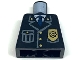 Part No: 973px431  Name: Torso Police Jacket with Pocket, Gold Badge and Blue Tie Pattern