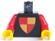 Part No: 973px45c01  Name: Torso Castle Classic Shield Quartered Red/Yellow Pattern / Red Arms / Yellow Hands