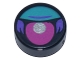 Lot ID: 381339248  Part No: 98138pb382  Name: Tile, Round 1 x 1 with Magenta Eye with Silver Pupil, Dark Turquoise Eyelid, and Dark Purple Fur Pattern