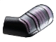 Part No: 981pb374  Name: Arm, Left with Dark Silver Armor with Metallic Pink Stripes Pattern