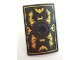 Part No: 98367pb02  Name: Minifigure, Shield Rectangular Curved with Stud with Gold Bat Wings and Batman Logo Pattern