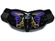 Part No: 98604pb003  Name: Hero Factory Chest Armor Large with Dark Purple, Gold and Light Bluish Gray Lines Pattern (Stickers) - Set 70789