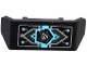 Part No: 98834pb02  Name: Vehicle, Spoiler with Bar Handle with Silver and Medium Azure Circuitry, Ultra Agents Logo Vertical Pattern (Sticker) - Set 70161