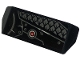 Part No: 98834pb27  Name: Vehicle, Spoiler with Bar Handle with Dark Bluish Gray Scales, Rivets, Metal Plates and Red Eye Pattern (Sticker) - Set 80033