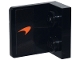 Part No: 99207pb008L  Name: Bracket 1 x 2 - 2 x 2 Inverted with Orange McLaren Logo Pattern Model Left Side (Sticker) - Set 77251