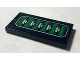 Part No: BA102pb01  Name: Stickered Assembly 4 x 2 with Green and Silver Vent Pattern (Sticker) - Set 7702 - 2 Tile 1 x 4