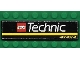 Part No: BA131pb03  Name: Stickered Assembly 8 x 2 with LEGO Technic Logo, Yellow Stripe and '4x4x4' Pattern (Sticker) - Set 8880 - 2 Tile 1 x 8