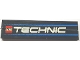 Part No: BA131pb05  Name: Stickered Assembly 8 x 2 with LEGO TECHNIC Logo and Blue Stripes Pattern (Sticker) - Set 8458 - 2 Tile 1 x 8