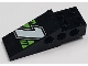 Part No: BA138pb02  Name: Stickered Assembly 6 x 2 x 1 2/3 with White Number 1 and Lime Stripes Pattern (Sticker) - Set 8647 - 2 Technic Slope 6 x 1 x 1 2/3