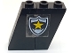 Part No: BA374pb01L  Name: Stickered Assembly 4 x 1 x 3 with Police Yellow Star Badge Pattern Model Left Side (Sticker) - Set 6483 -  Slope 75 2 x 1 x 3 - Open Stud, 1 Slope, Inverted 75 2 x 1 x 3