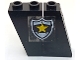 Part No: BA374pb01R  Name: Stickered Assembly 4 x 1 x 3 with Police Yellow Star Badge Pattern Model Right Side (Sticker) - Set 6483 -  Slope 75 2 x 1 x 3 - Open Stud, 1 Slope, Inverted 75 2 x 1 x 3