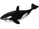 Part No: bb1319pb01c01  Name: Whale / Orca Body with Molded White Spots and Upper Jaw and Printed Eyes Pattern