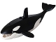 Part No: bb1319pb01c02  Name: Whale / Orca with Molded White Spots and Printed Eyes Pattern