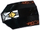 Part No: x224pb032  Name: Windscreen 8 x 6 x 2 Curved with Orange Cracks, Gold Ninjago Earth Emblem, Pipes and Cracked Armor Plates Pattern (Stickers) - Set 70733