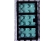 Part No: x39c01  Name: Door 1 x 4 x 6 with 3 Panes and Square Handle with Fixed Trans-Light Blue Glass