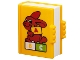 Lot ID: 405660303  Part No: 100954pb06  Name: Duplo Utensil Book with Molded White Pages and Printed Red Rabbit with Bright Light Orange, Lime and White 'A, B, C' Alphabet Bricks Pattern