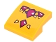 Part No: 15068pb070  Name: Slope, Curved 2 x 2 x 2/3 with Magenta Geometric Dragon Scales Pattern (Sticker) - Set 41175