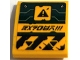 Part No: 15068pb573  Name: Slope, Curved 2 x 2 x 2/3 with Dark Green Hull Plates, Danger Stripes, Exclamation Mark in Warning Triangle and Ninjago Logogram 'DANGER!!!' Pattern (Sticker) - Set 71750