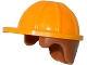 Part No: 16175pb02  Name: Minifigure, Headgear Helmet Construction with Molded Medium Nougat Hair Pattern