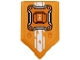 Part No: 22385pb404 Name: Tile, Modified 2 x 3 Pentagonal with White Stripes and Orange Armor Plate with Silver Rivets and Highlights Pattern (Sticker) - Set 71811 Part No: 22385pb404 Name: Tile, Modified 2 x 3 Pentagonal with White Stripes and Orange Armor Plate with Silver Rivets and Highlights Pattern (Sticker) - Set 71811