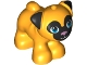 Part No: 24111pb03  Name: Dog, Friends, Pug, Standing with Black Muzzle and Ears, Metallic Pink Nose, and Dark Azure Eyes Pattern