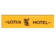 Part No: 2431pb0815 Name: Tile 1 x 4 with Black 'LOTUS HOTEL' and Calligraphy Character Pattern (Sticker) - Set 80036 Part No: 2431pb0815 Name: Tile 1 x 4 with Black 'LOTUS HOTEL' and Calligraphy Character Pattern (Sticker) - Set 80036