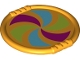 Lot ID: 282308537  Part No: 27372pb04  Name: Duplo Utensil Disk with Magenta, Lime, and Medium Azure Pinwheel Pattern