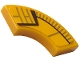 Part No: 27925pb013L  Name: Tile, Round Corner 2 x 2 Macaroni with Dark Brown and Gold Lines Pattern Model Left Side (Anubis Collar) (Sticker) - Set 77013