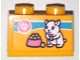 Part No: 3004pb232  Name: Brick 1 x 2 with Paw Print, Hamster and Food Bowl Pattern (Sticker) - Set 41340