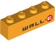 Lot ID: 415068391  Part No: 3010pb344  Name: Brick 1 x 4 with WALL-E Logo Pattern (BrickHeadz WALL-E Abdomen)