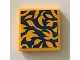 Lot ID: 351099222  Part No: 3068pb1319  Name: Tile 2 x 2 with Bright Light Orange Flowers on Dark Blue Background Pattern (Sticker) - Set 21319