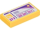 Part No: 3069pb0388  Name: Tile 1 x 2 with Airplane Boarding Pass Pattern