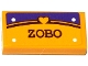 Lot ID: 329431499  Part No: 3069pb0498  Name: Tile 1 x 2 with Heart, 'ZOBO' and 4 White Rivets Pattern (Sticker) - Set 41116