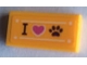 Part No: 3069pb0872  Name: Tile 1 x 2 with Letter I, Heart, and Paw Pattern (Sticker) - Set 41345