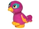 Part No: 35074pb02  Name: Bird, Friends / Elves, Feet Joined with Magenta Body and Bright Light Orange Eyes Pattern (Pepper)