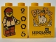 Part No: 4066pb209  Name: Duplo, Brick 1 x 2 x 2 with Halloween 2005 Brick or Treat Pattern (Legoland Logo)