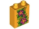 Part No: 4066pb296  Name: Duplo, Brick 1 x 2 x 2 with Large Flowers and Leaves Pattern (Ivy)