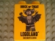 Part No: 4066pb499  Name: Duplo, Brick 1 x 2 x 2 with Brick or Treat 2014 Legoland Discovery Centre Bat Minifigure Pattern