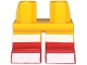 Part No: 41879pb031  Name: Legs Short with Molded Red Lower Legs / Boots and Printed White Stripes on Legs and Feet Pattern