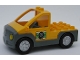 Lot ID: 92989276  Part No: 47438c01pb02  Name: Duplo Truck Pickup Flatbed with Dark Bluish Gray Base with Tire and Tools Pattern