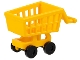 Lego part: Minifigure, Utensil Shopping Cart Frame with Black Wheels (49649 / 2496)