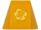 Part No: 64225pb088L  Name: Wedge 4 x 3 Triple Curved No Studs with Bright Light Yellow Hibiscus Flower Pattern Model Left Side (Sticker) - Set 43249