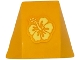 Part No: 64225pb088R  Name: Wedge 4 x 3 Triple Curved No Studs with Bright Light Yellow Hibiscus Flower Pattern Model Right Side (Sticker) - Set 43249