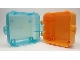 Part No: 64454c02  Name: Container, Box 3 x 8 x 6 2/3 with Satin Trans-Light Blue Front (64454 / 64462)