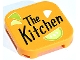 Part No: 68869pb014 Name: Tile, Modified 4 x 4 with Rounded Corners and 4 Feet with Black 'The Kitchen' and Lime Fruit Slices Pattern (Sticker) - Set 41747 Part No: 68869pb014 Name: Tile, Modified 4 x 4 with Rounded Corners and 4 Feet with Black 'The Kitchen' and Lime Fruit Slices Pattern (Sticker) - Set 41747