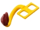 Part No: 7721pb01  Name: Minifigure Costume Tail Lion with Dark Red Tassel Pattern