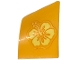 Part No: 80177pb016  Name: Wedge 3 x 2 Left No Studs with Bright Light Yellow Hibiscus Flower Pattern (Sticker) - Set 43249