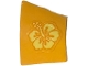 Part No: 80178pb016  Name: Wedge 3 x 2 Right No Studs with Bright Light Yellow Hibiscus Flower Pointing Left Pattern (Sticker) - Set 43249