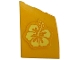 Part No: 80178pb017  Name: Wedge 3 x 2 Right No Studs with Bright Light Yellow Hibiscus Flower Pointing Right Pattern (Sticker) - Set 43249